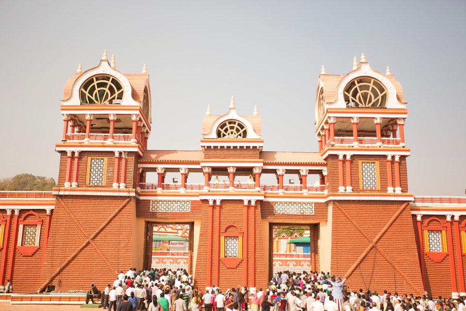 Crowd at Ramoji Film City grand entrance during opening ceremony